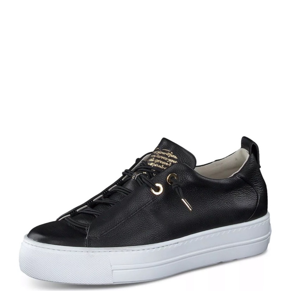 Lace Up Platform Leather Sneakers